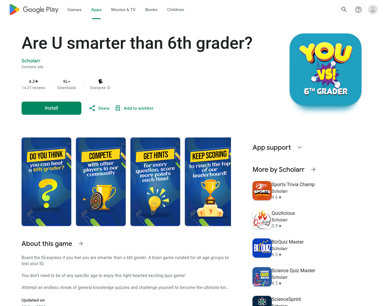 Are U smarter than 6th grader?